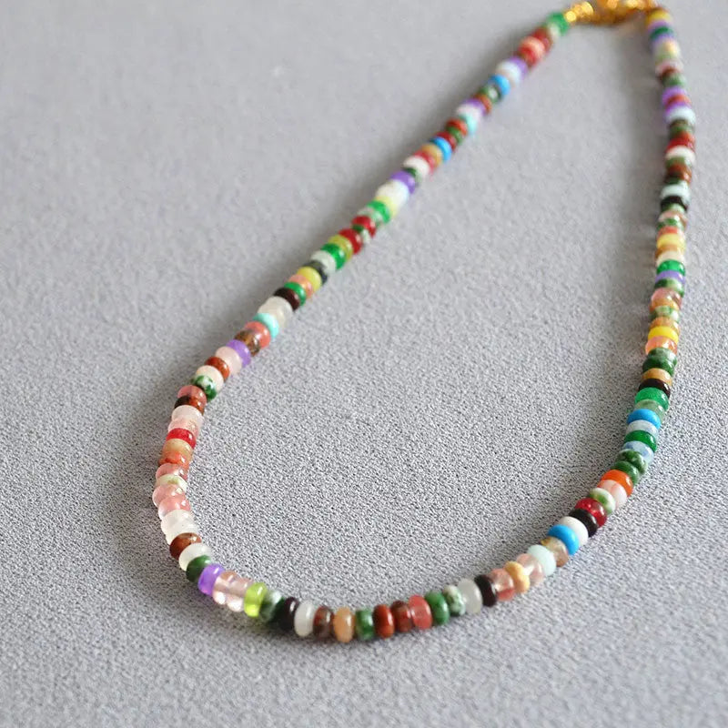 COLORED TRUE STONE PEACE NECKLACE_3