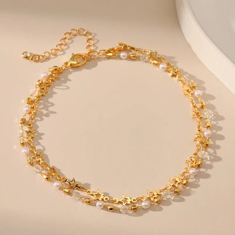 COLORFUL GRAVEL PEARLS TO REGULATE MOOD ANKLET-1