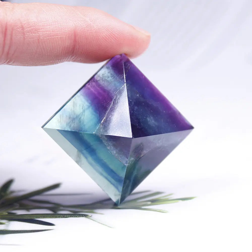COLORFUL FLUORITE ENERGY PYRAMID_1