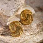 ROCHE SPIRAL TITANIUM STEEL EARRINGS_2