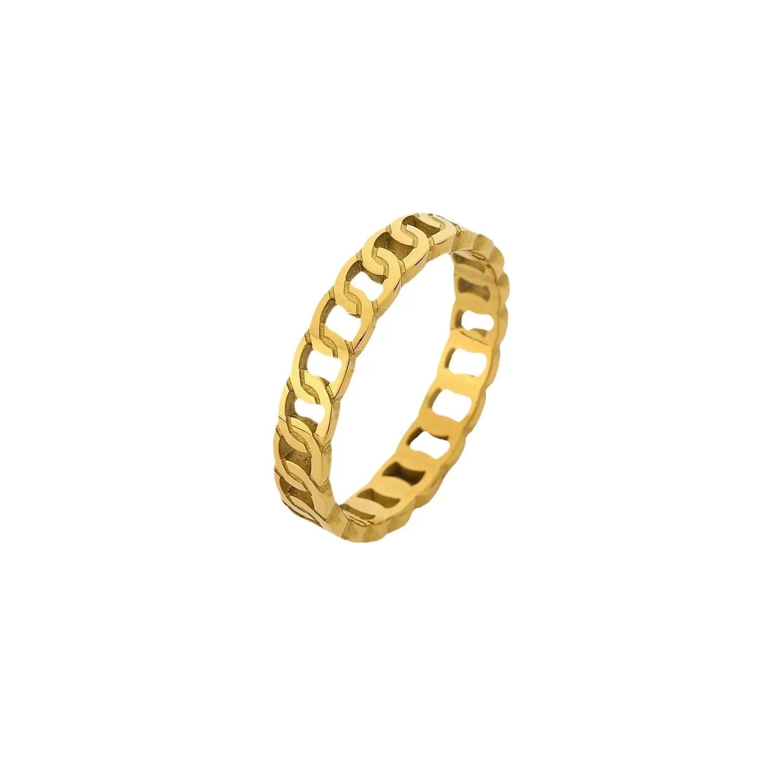 Croissant Titanium Steel Ring_11