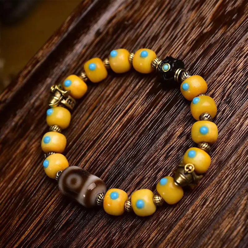 TURQUOISE AND CAMEL BONE BRACELETS_1