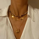 COFFEE COLORED NATURAL STONE NOURISHING BODY NECKLACE_6