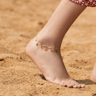 PINK PURPLE ZIRCON CLEAR HEART ANKLET-4