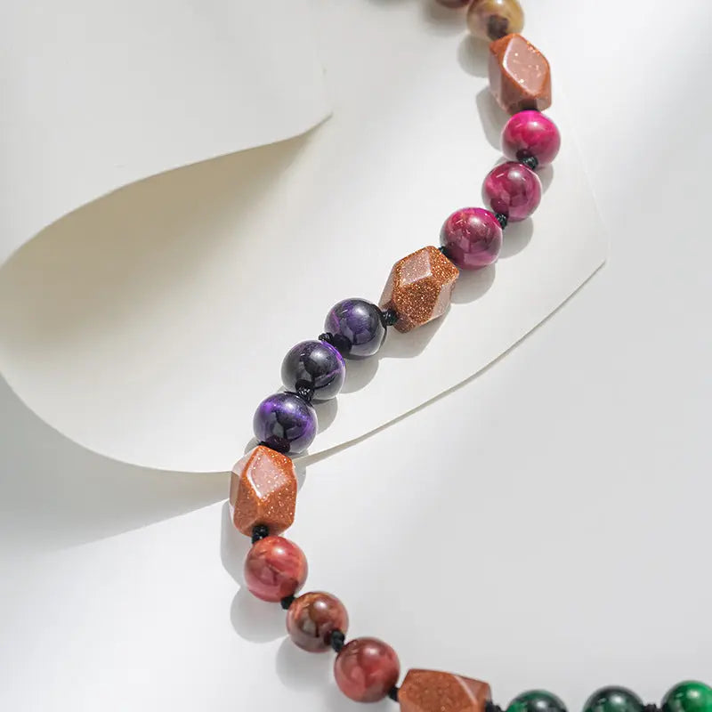 Tiger Eye Stone Brings Confidence Courage Beaded Necklace_4