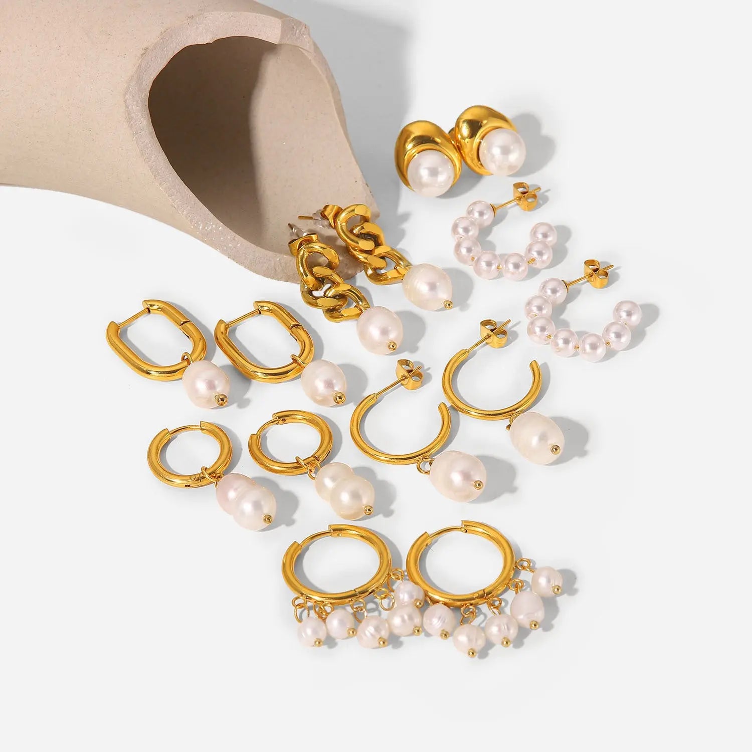 PHYLLIS PERSONALIZED PEARL TITANIUM STEEL EARRINGS_16