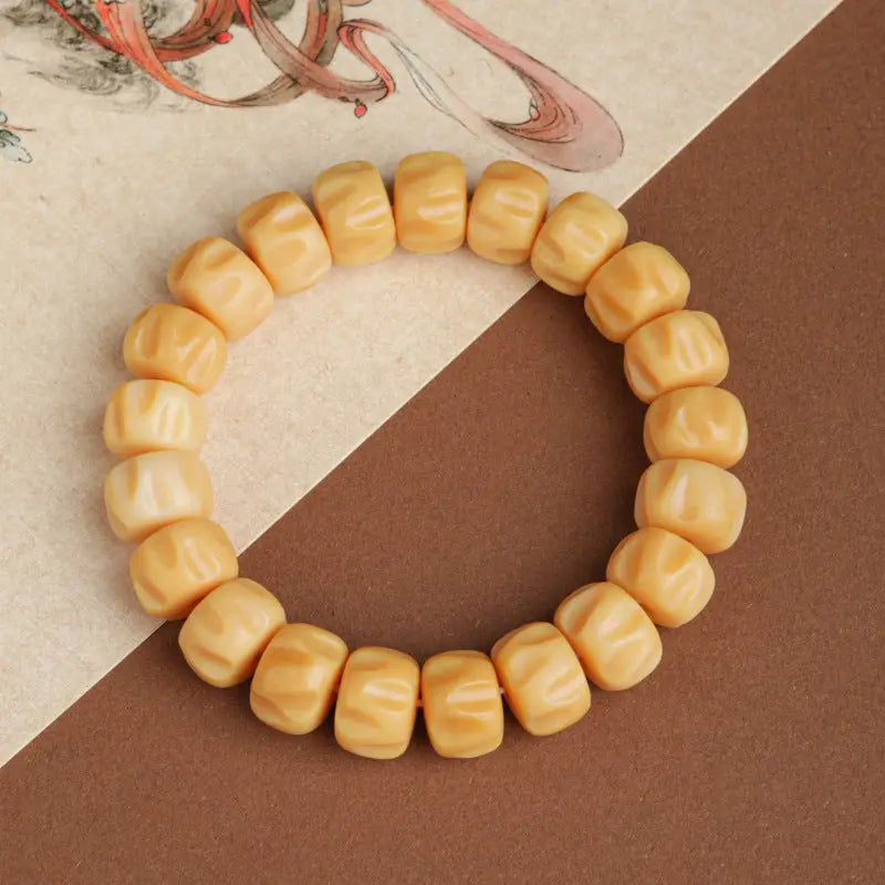 YELLOWISH SPICED CAMEL BONE BRACELETS_2