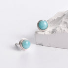 AMAZONITE STERLING SILVER EARRINGS-1
