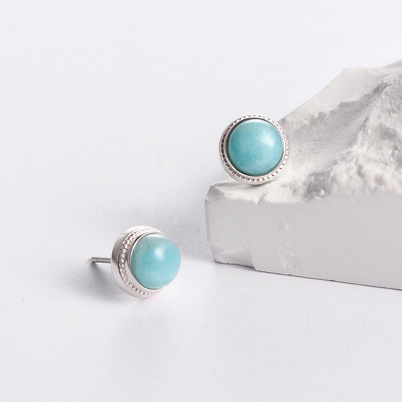 AMAZONITE STERLING SILVER EARRINGS-1