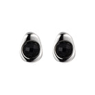 BLACK AGATE STERLING SILVER EARRINGS-4