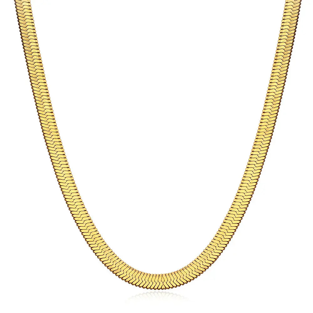 EXQUISITE TITANIUM STEEL SNAKE BONE CHAIN NECKLACE-3