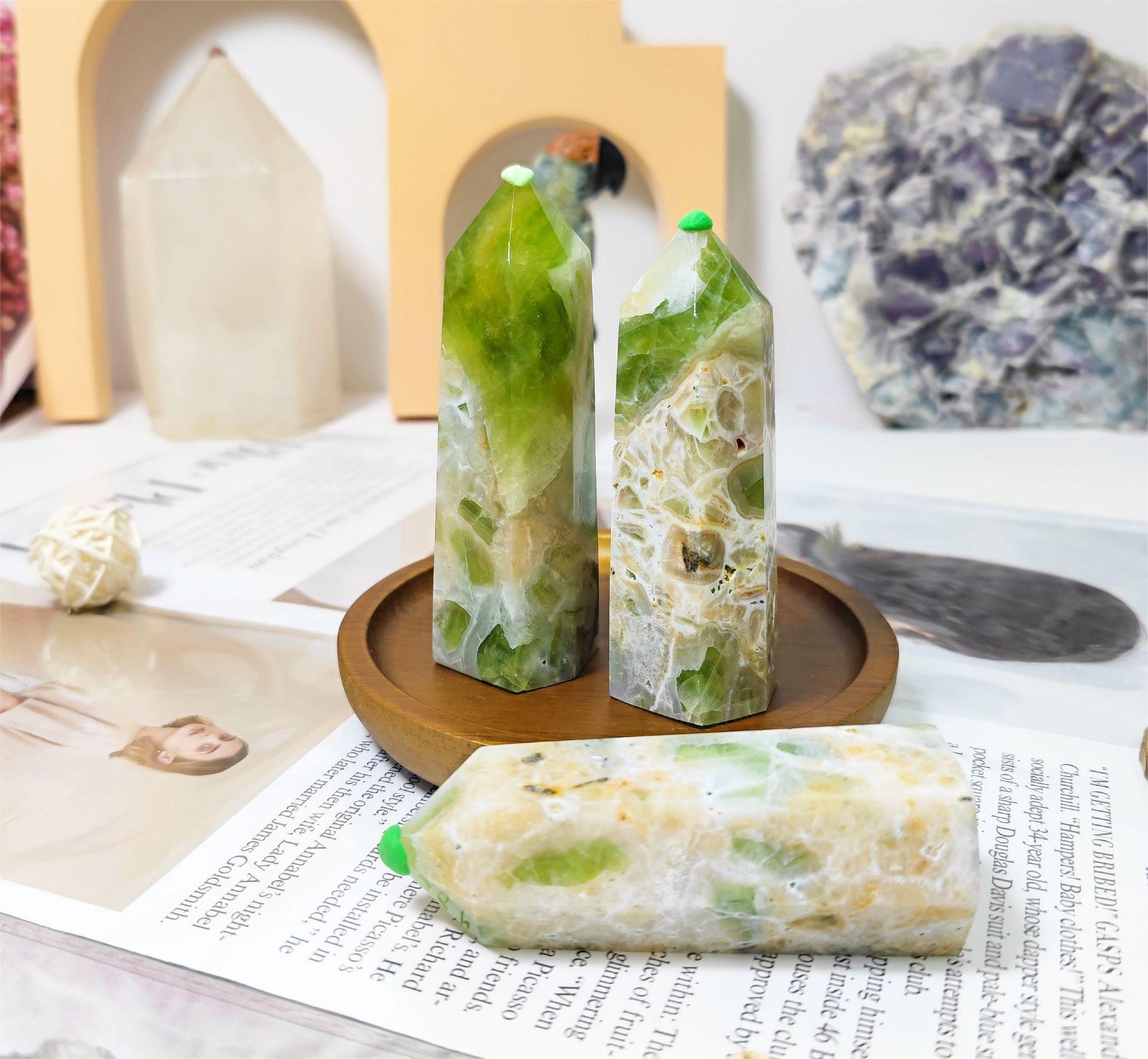 GREEN AGATE HEXAGONAL PRISM-2