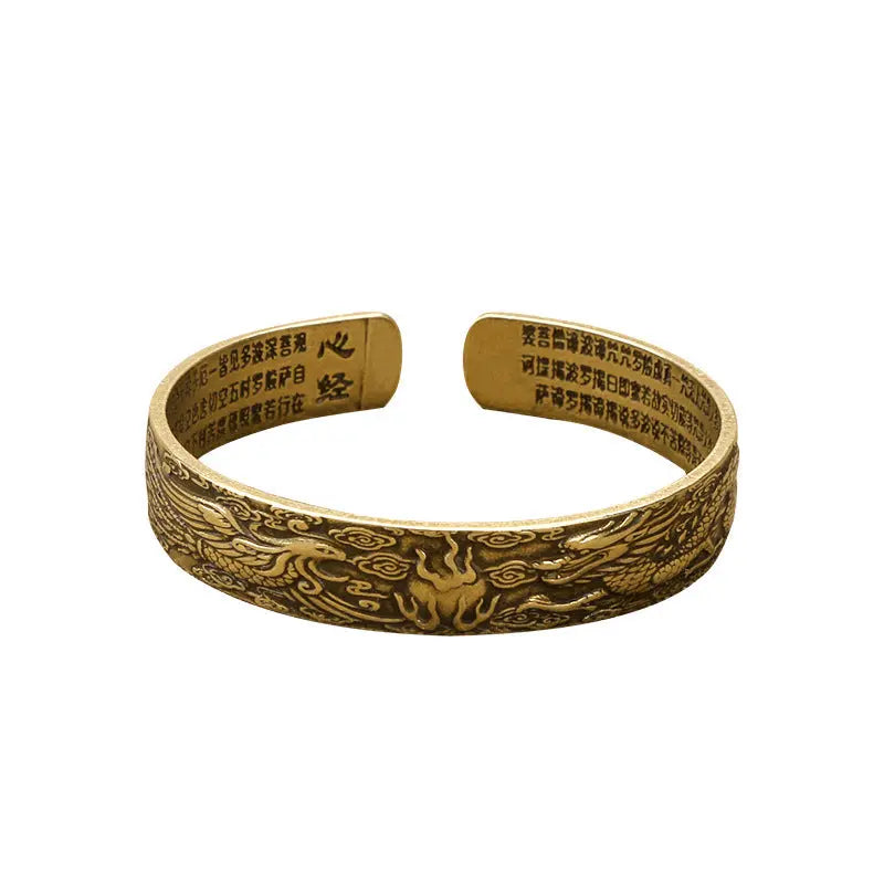 HEALING COPPER BRACELET WITH DRAGON AND PHOENIX PATTERN-5