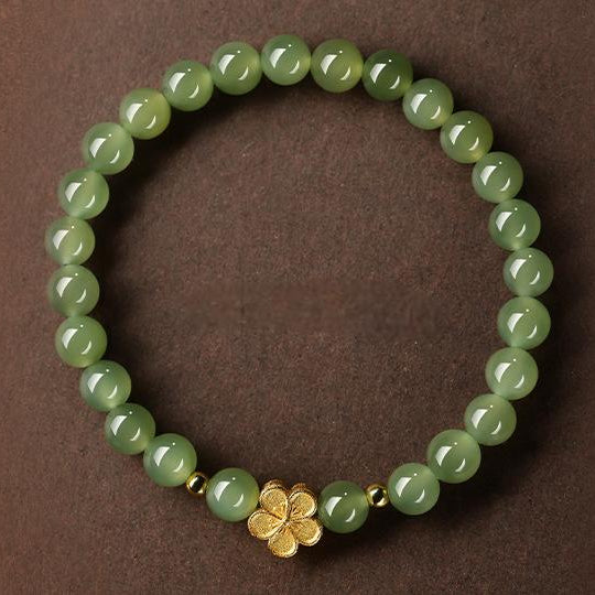 PEACH BLOSSOM HETIAN JADE BRACELET-5