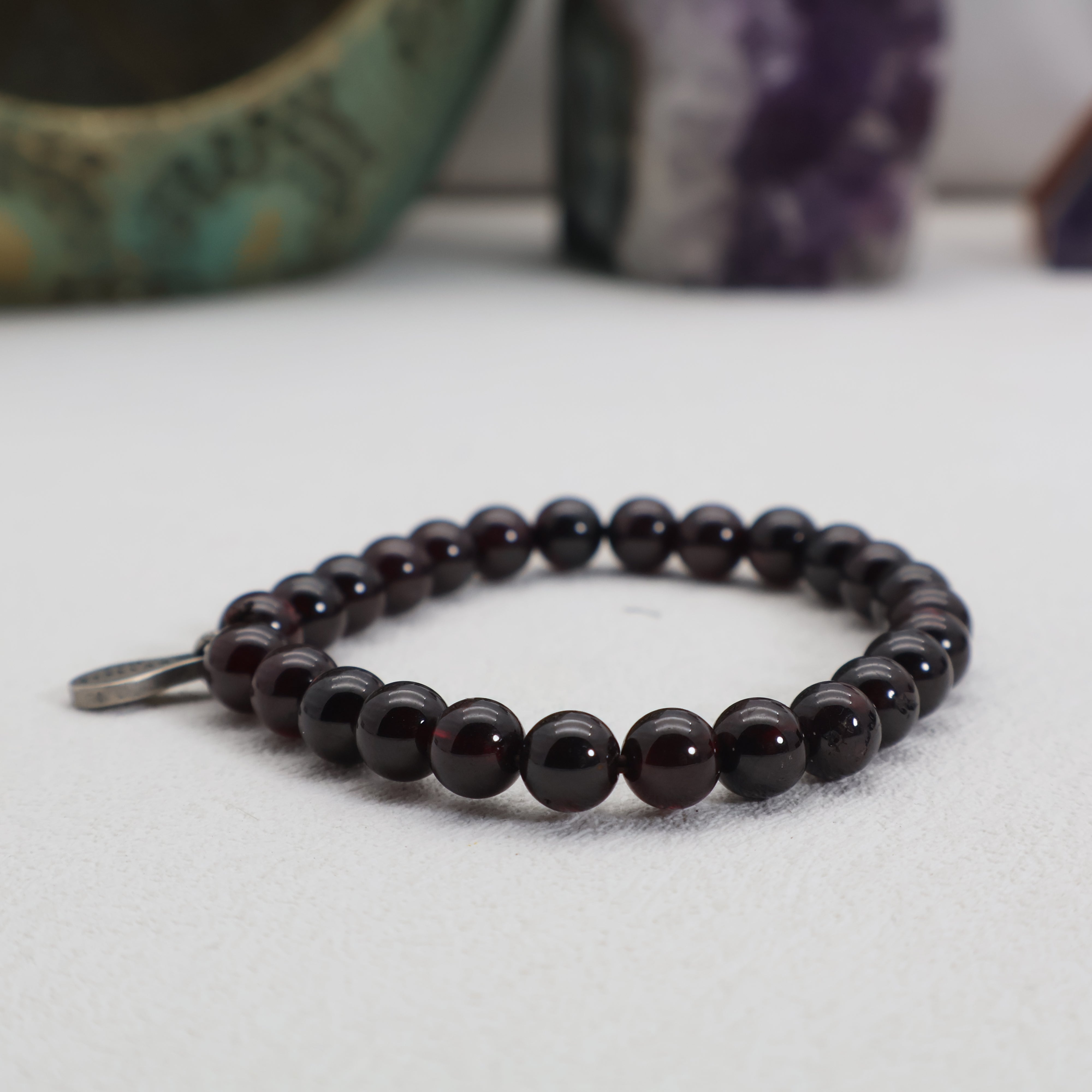 SCORPIO DARK RED GARNET CRYSTAL BRACELET-1
