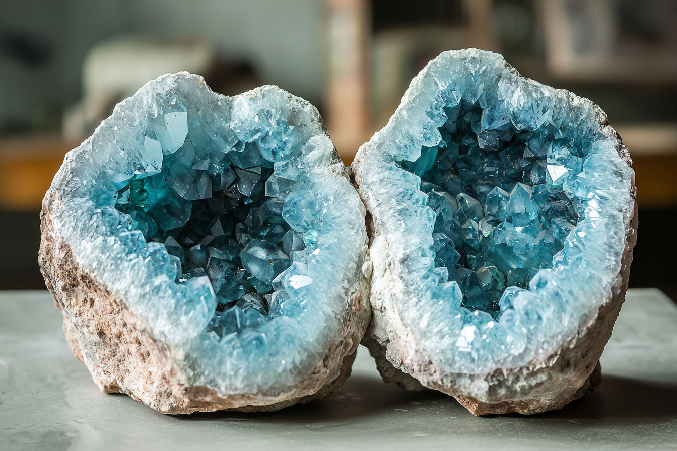 Aquamarine Geodes: The Tranquil Beauty of the Sea