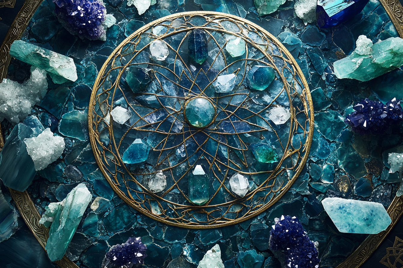 Crystal Grids for Protection: Harnessing the Power of Fluorite, Tourmaline, Lapis Lazuli, and Moonstone
