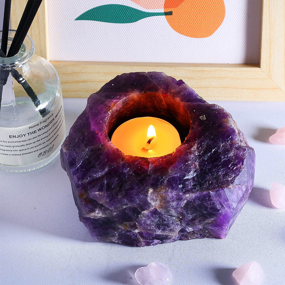 Amethyst Candle Holder: Illuminating Beauty and Harmony