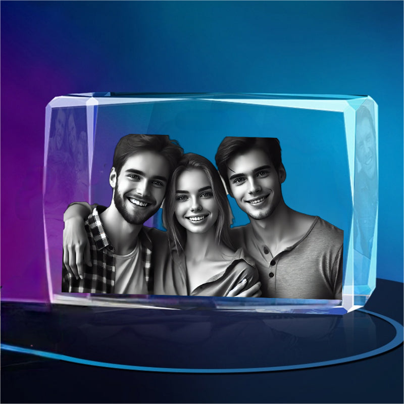 3D PHOTO ENGRAVING CUSTOMIZED CRYSTAL HORIZONTAL CUBOID-2