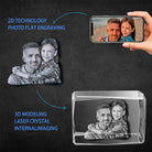 3D PHOTO ENGRAVING CUSTOMIZED CRYSTAL HORIZONTAL CUBOID-3