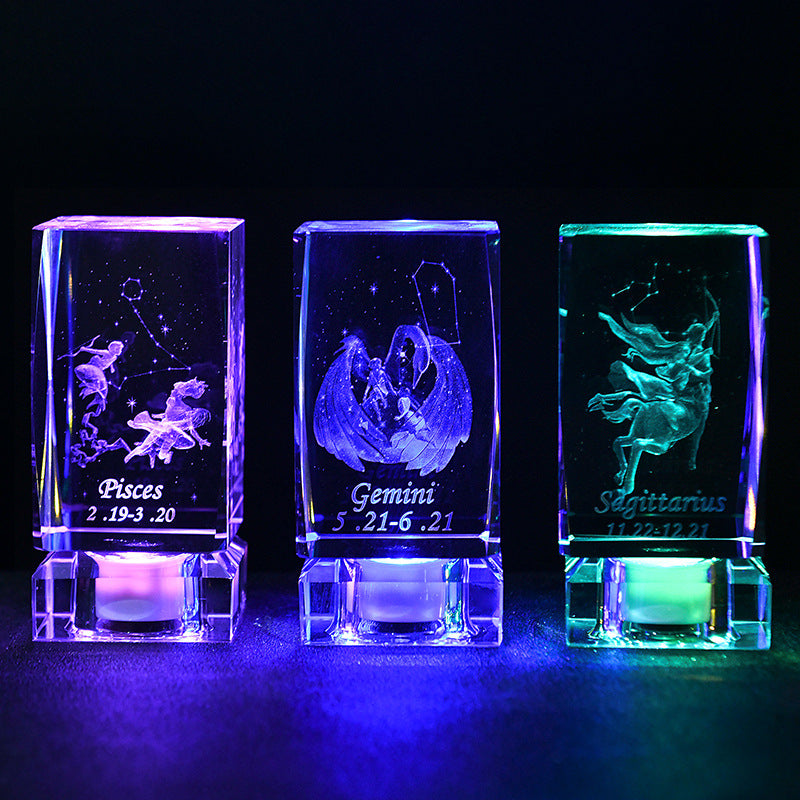 3D PHOTO INNER CARVING CRYSTAL - ZODIAC SIGNS SERIES-1