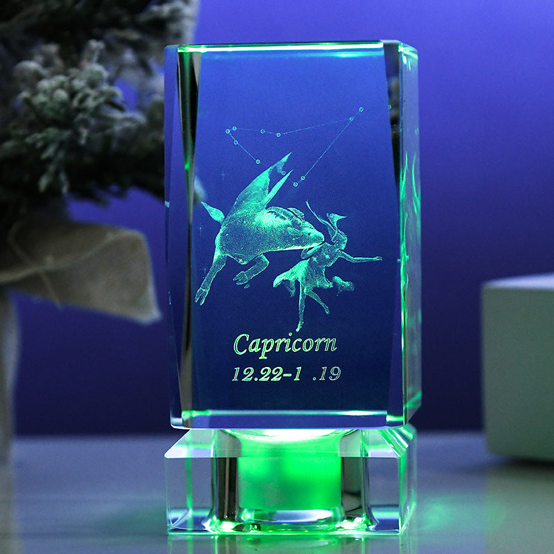 3D PHOTO INNER CARVING CRYSTAL - ZODIAC SIGNS SERIES-13