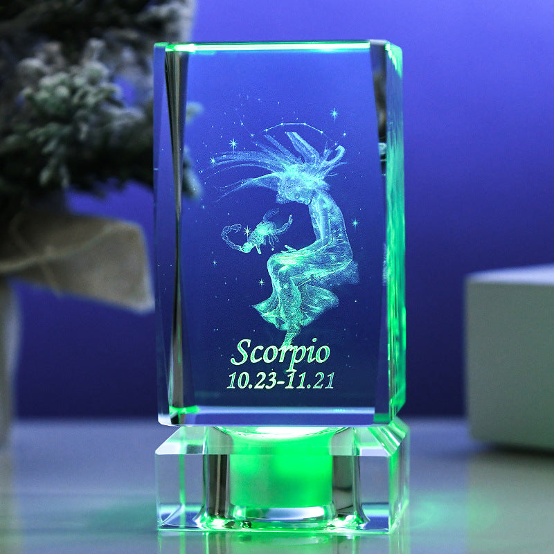 3D PHOTO INNER CARVING CRYSTAL - ZODIAC SIGNS SERIES-8