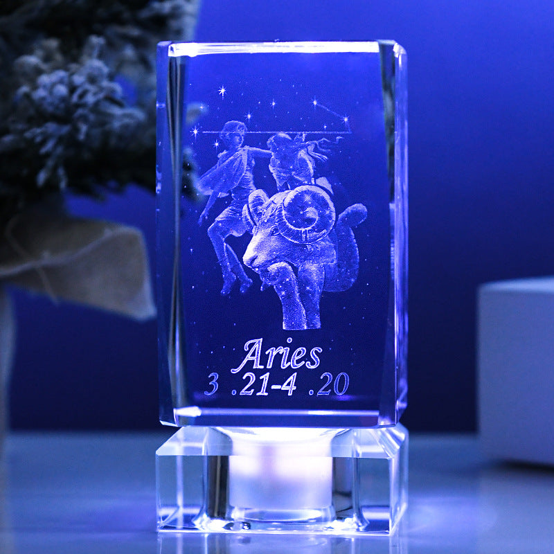 3D PHOTO INNER CARVING CRYSTAL - ZODIAC SIGNS SERIES-9