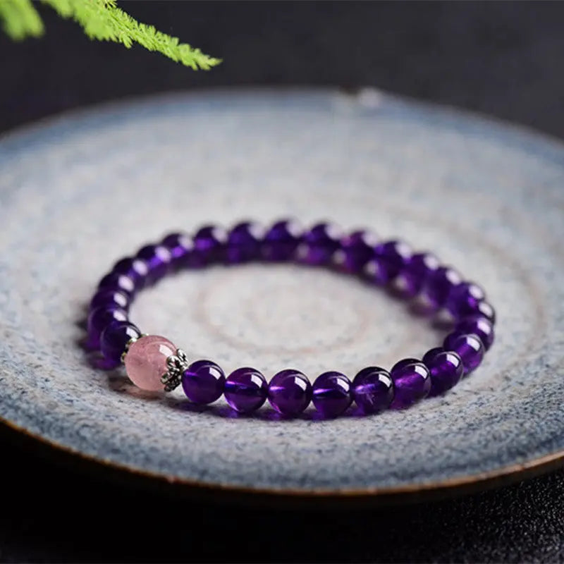 ABSORBS NEGATIVE ENERGY AMETHYST ENERGY BRACELET-1