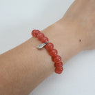 GEMINI PINK AGATE CRYSTAL BRACELET-2