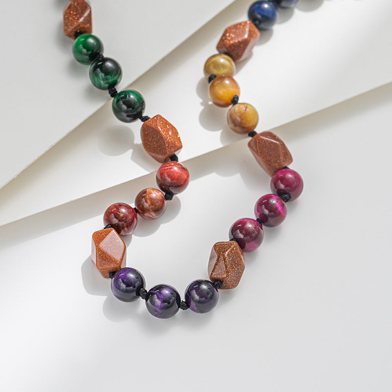 Tiger Eye Stone Brings Confidence Courage Beaded Necklace_5
