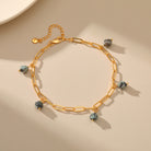 NATURAL STONE AND TURQUOISE STRESS RELIEF ANKLET-1