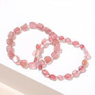 NATURAL STRAWBERRY QUARTZ ENHANCE CHARM BRACELET_3