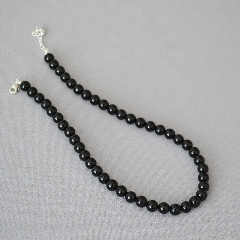 BLACK ONYX FEAR-ELIMINATING SIMPLE NECKLACE_3