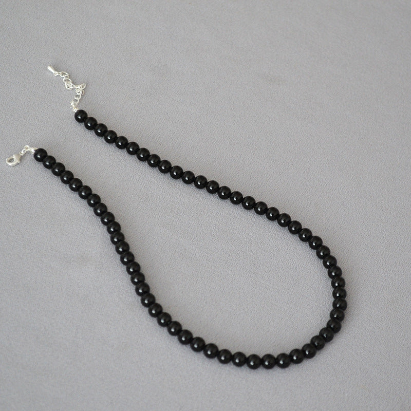 BLACK ONYX FEAR-ELIMINATING SIMPLE NECKLACE_2