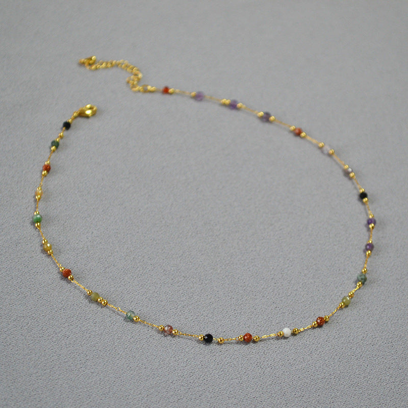 COLORFUL NATURAL STONE HEALING LOVELORN NECKLACE_1