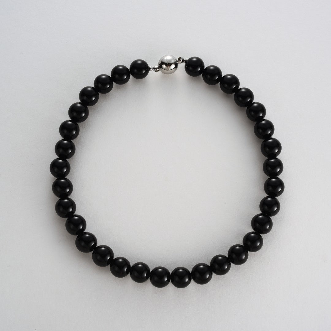 BLACK AGATE TRANSPARENT CRYSTAL BODY CARE NECKLACE_2