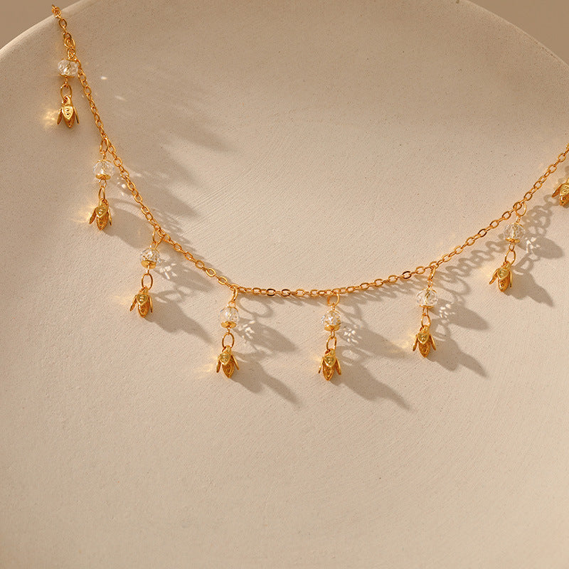 WHITE CRYSTAL PURITY ANKLET-4