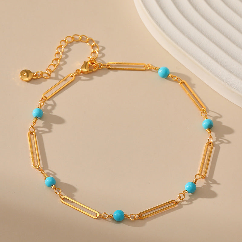 COLOR ZIRCON LIFE FORCE ANKLET-2