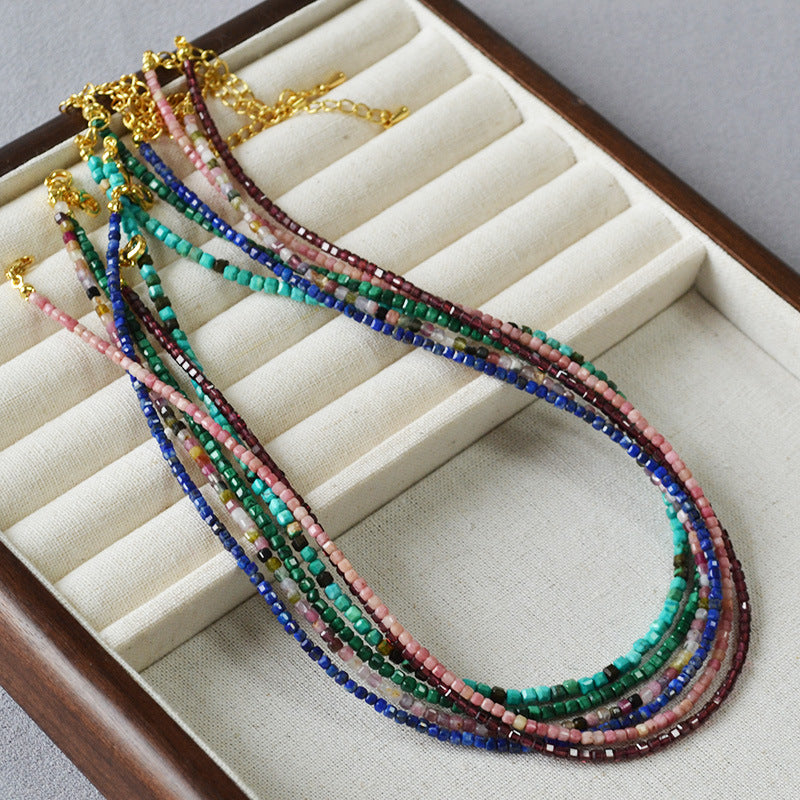 MULTICOLOR STONE BODY PROTECTION NATURAL BEADED NECKLACE_2
