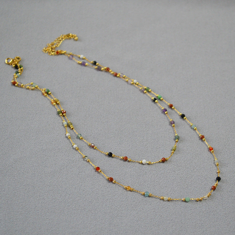 COLORFUL NATURAL STONE HEALING LOVELORN NECKLACE_3