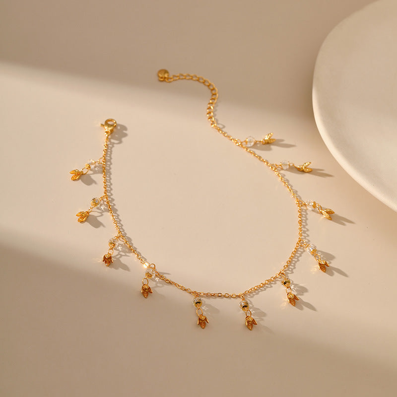 WHITE CRYSTAL PURITY ANKLET-3