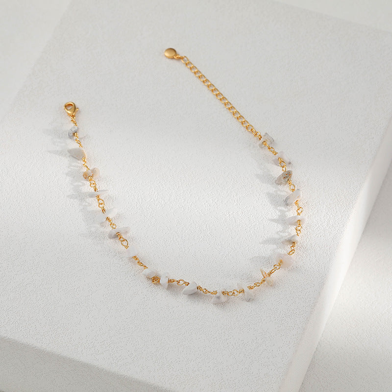 WHITE TURQUOISE PRESSURE RELIEF ANKLET-3