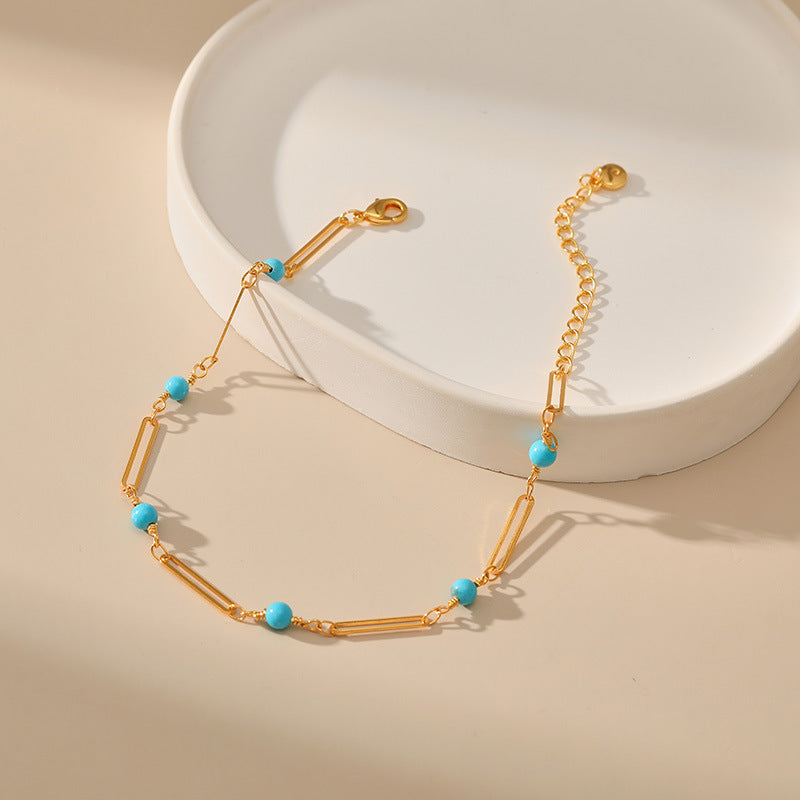 COLOR ZIRCON LIFE FORCE ANKLET-6