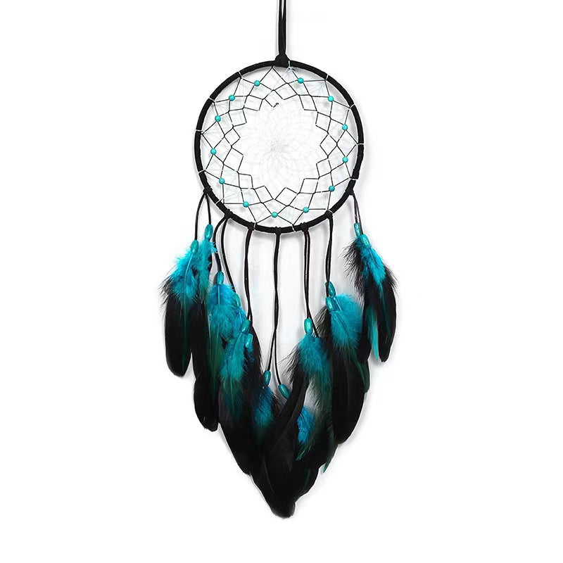 BLUE FEATHER DREAM CATCHER – WALL DECORATION——6