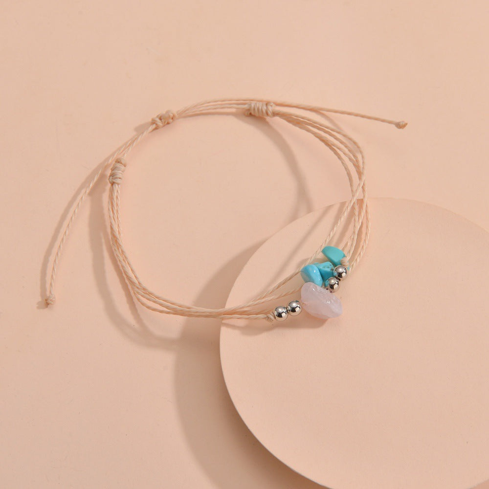 NATURAL TURQUOISE TRANSFER ANKLET-2