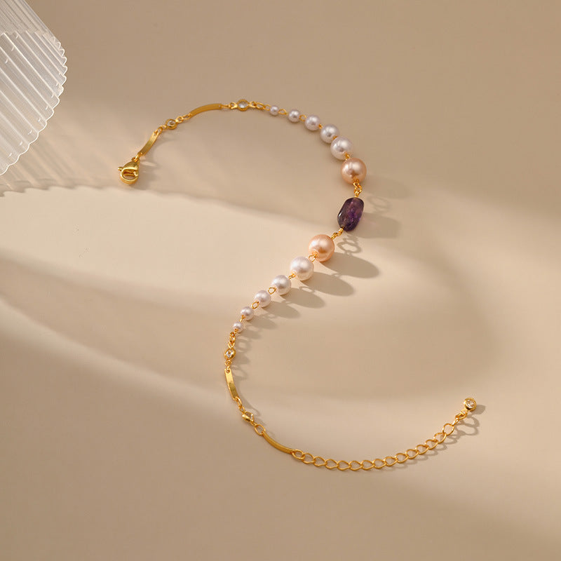 PEARL AND AMETHYST SPIRITUAL GROWTH ANKLET-2
