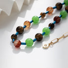 Colorful natural stone healing broken love necklace_2