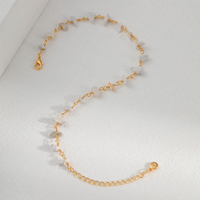 WHITE TURQUOISE PRESSURE RELIEF ANKLET-2