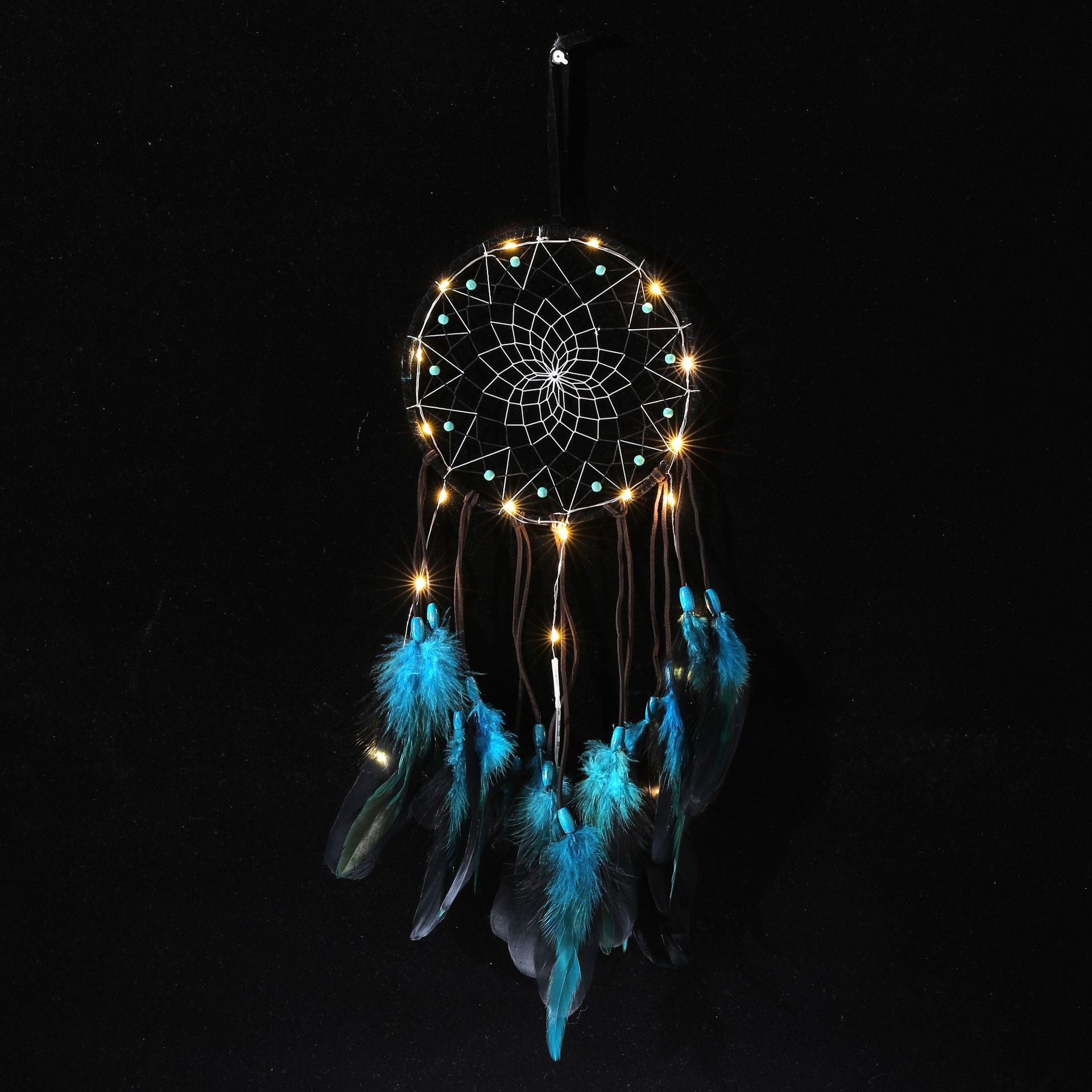BLUE FEATHER DREAM CATCHER – WALL DECORATION——5